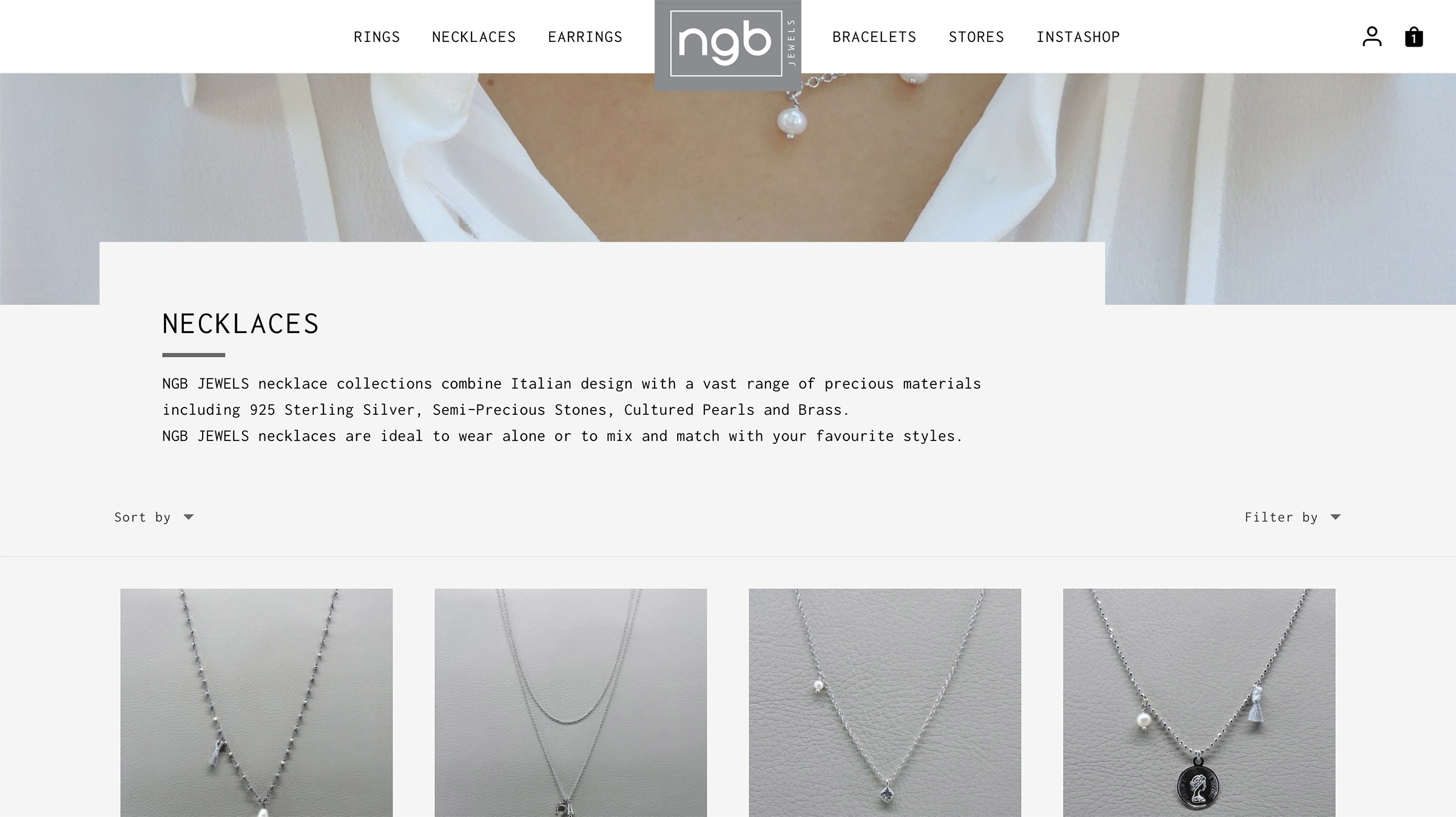Pagina collezione NGB Jewels