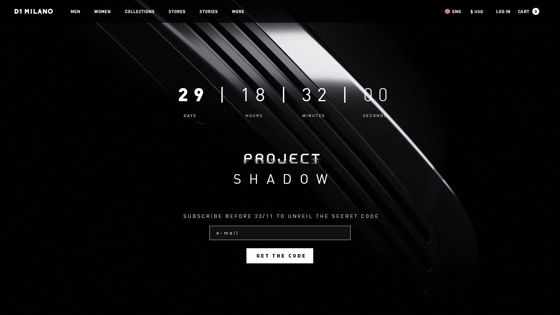 Limited edition "Project Shadow" page